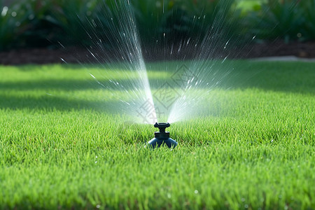 自动浇灌自动草坪洒水器背景