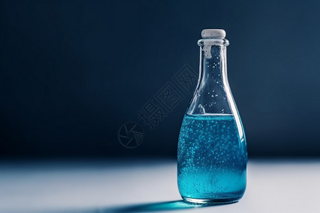 蓝色矿物饮料玻璃瓶图片