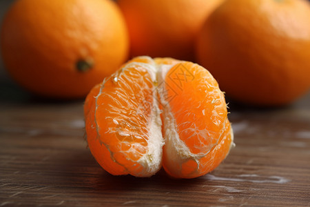 剥开的橘子背景图片