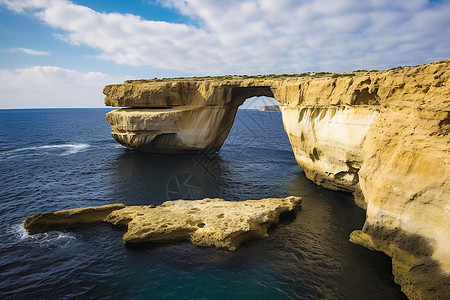 地中海海岸线岩石风光图片