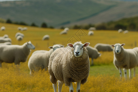 新西兰绵羊背景图片