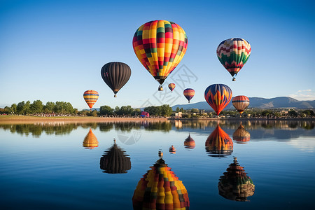 旅旅行浪漫的热气球之旅背景