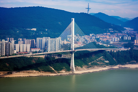 高高的大桥背景图片