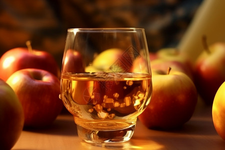 苹果酒水果口味的酒背景
