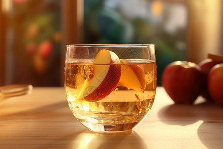 一杯苹果酒图片