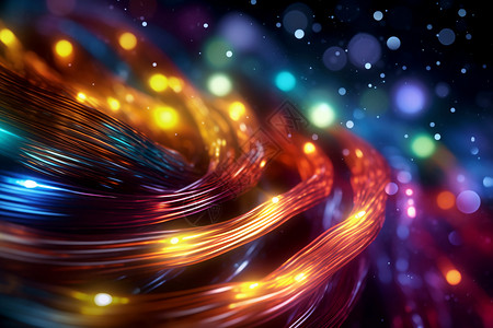 彩色电线美丽的光纤线路设计图片