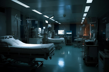 重症监护室昏暗的灯光图片