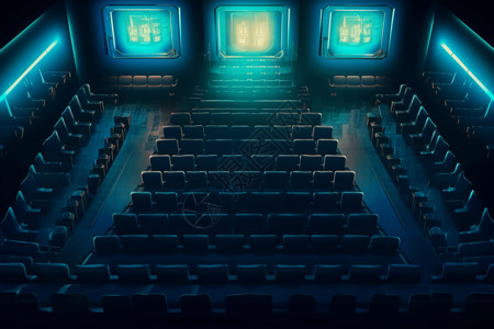 座位的电影院背景图片
