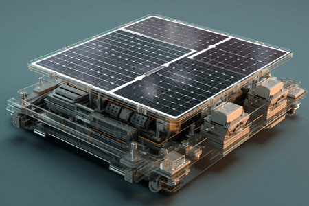 太阳能电池板组件高清图片