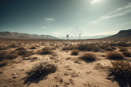 宽广荒芜的沙漠图片