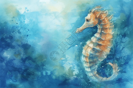 海洋下的海马插图图片