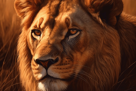 草原上的狮子背景图片
