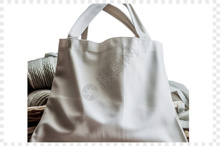 蓝粗棉布购物环保袋子设计图片