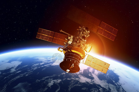 卫星空间站背景背景图片