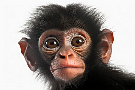 相机头猴子头部皮毛设计图片