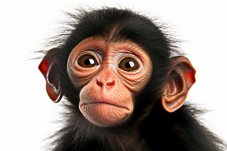 可爱的猴子头部图片