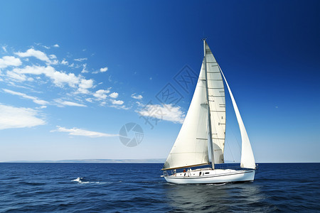 在外漂泊海上漂泊的帆船背景