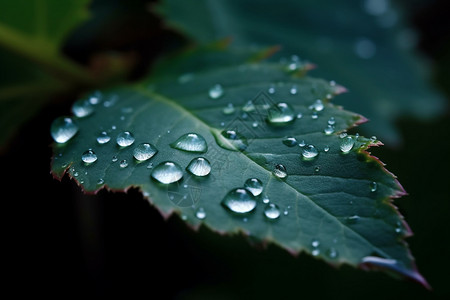 雨滴的特写镜头图片