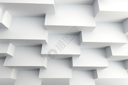 白色几何体抽象背景背景图片
