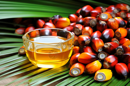 温带地区农业地区新鲜的棕榈油背景