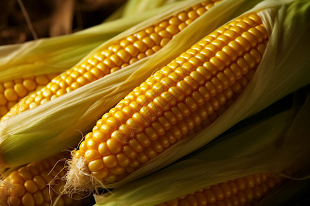 农场收获的甜玉米高清图片