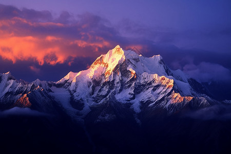 云南卡瓦格波山脉背景图片