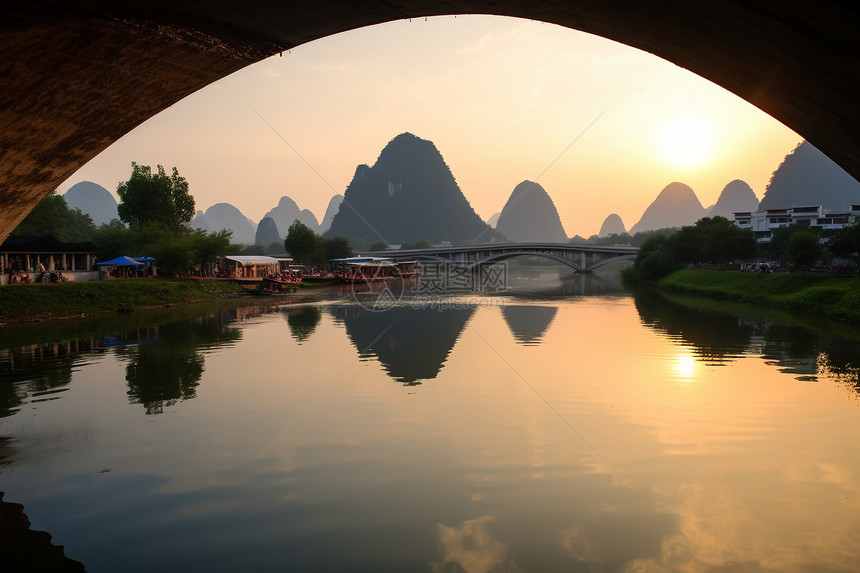 夏季的山景图片