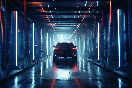 最佳电影车未来派智能洗车场设计图片