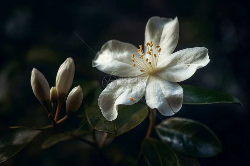 茉莉花的特写镜头图片