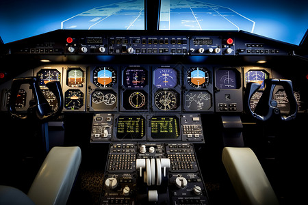 飞机的控制面板背景图片