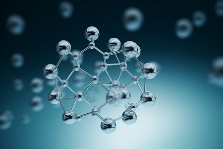 3D分子机构背景图片