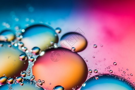 抽象彩色气泡图片