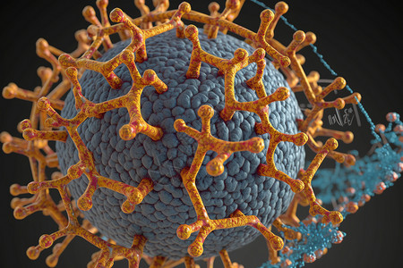 covid病毒实验模型背景图片
