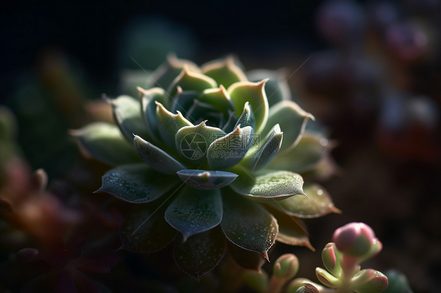 绿色的多肉植物图片