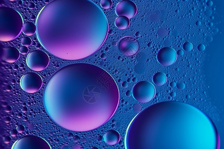 蓝紫色气泡背景背景图片