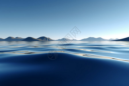 湖泊风景3d平静的湖泊设计图片
