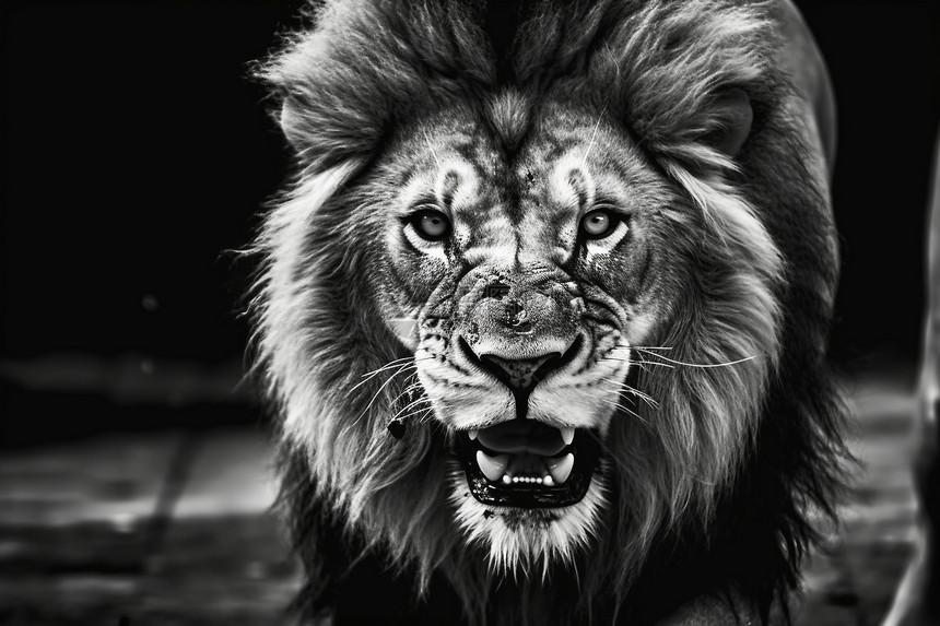 凶猛的狮子图片