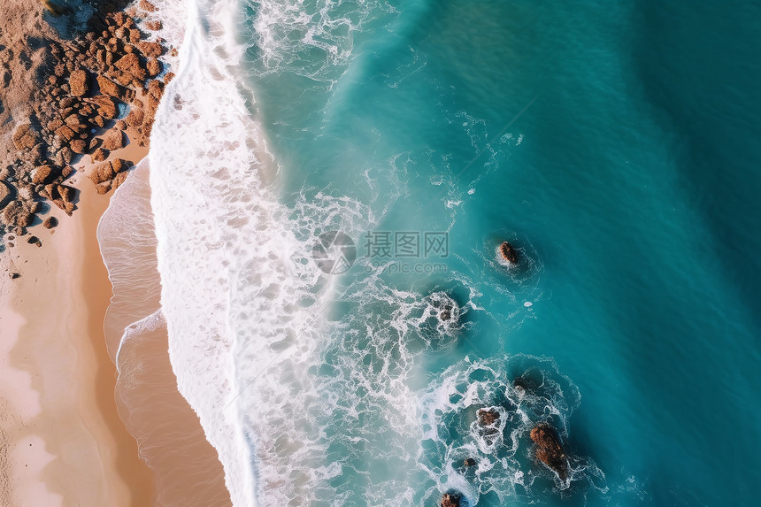 海岸线的风景图片