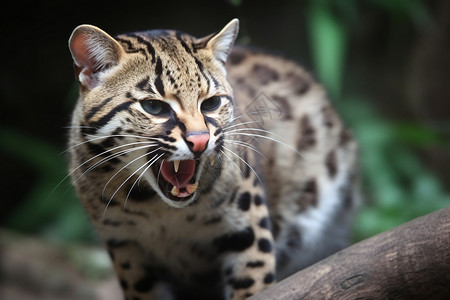 哺乳动物豹猫背景图片
