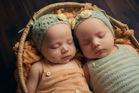 双胞胎婴儿背景图片