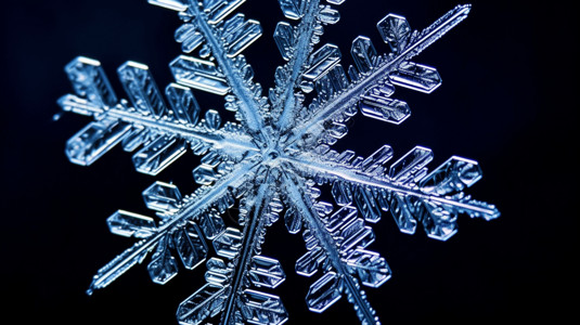 冰雪透明的雪花背景图片