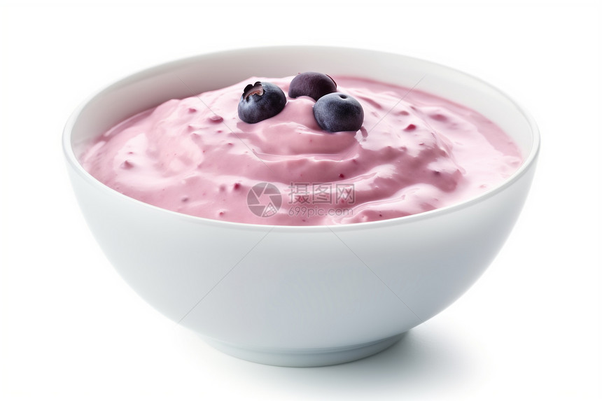 一碗蓝莓酸奶图片
