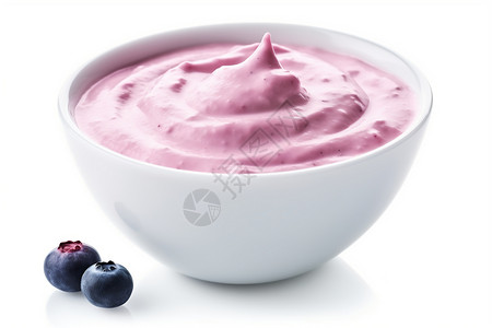 粉红色的蓝莓酸奶图片
