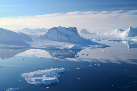 银装素裹的格陵兰背景图片