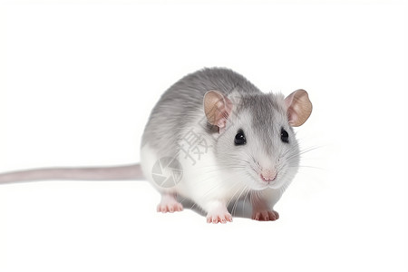幼小的灰色豚鼠背景图片