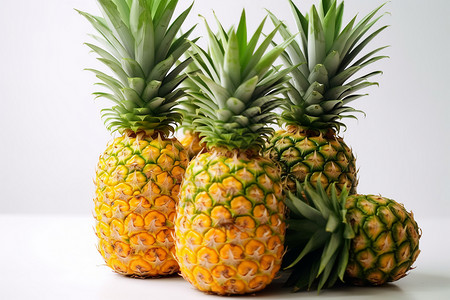 热带水果菠萝背景图片