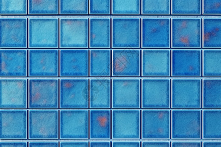 蓝色马赛克装饰瓷砖背景图片