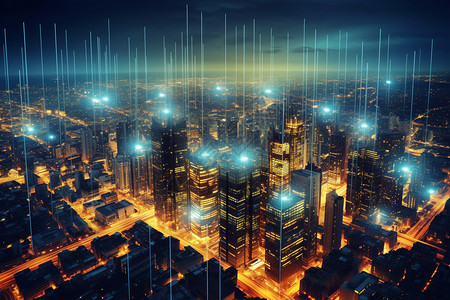 高科技城市背景图片