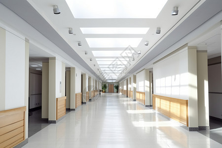 大天窗现代企业大楼内走廊设计图片