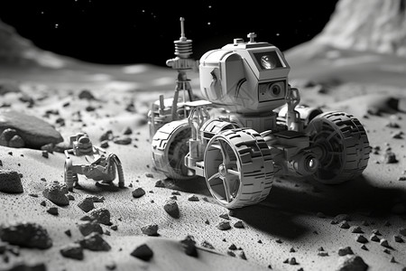 探索遥远的月球背景图片
